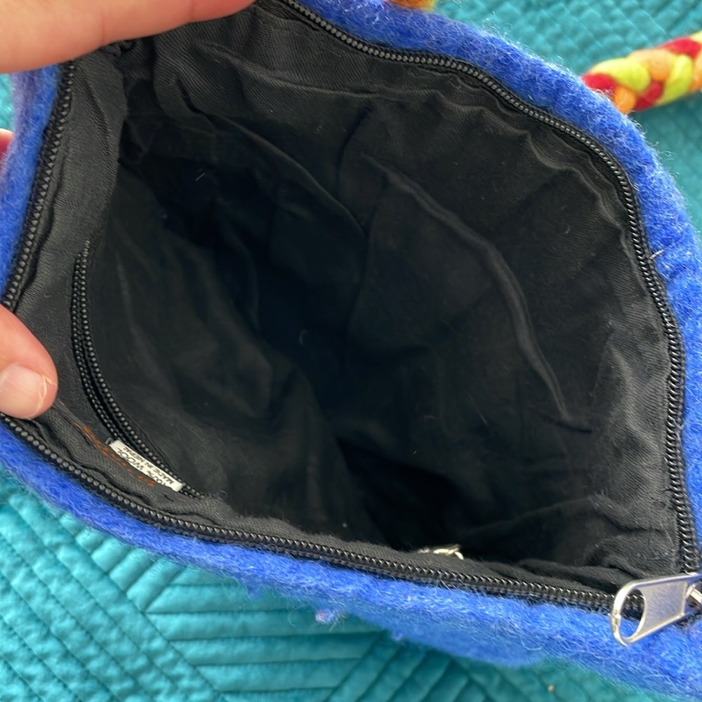 Fun Colorful Rising Tide Wool Handbag, Made In Nepal! Excellent Condition. - Picture 12 of 13